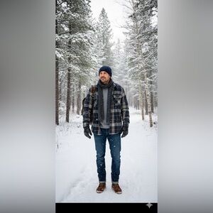 Plaid Button-Up Shirt